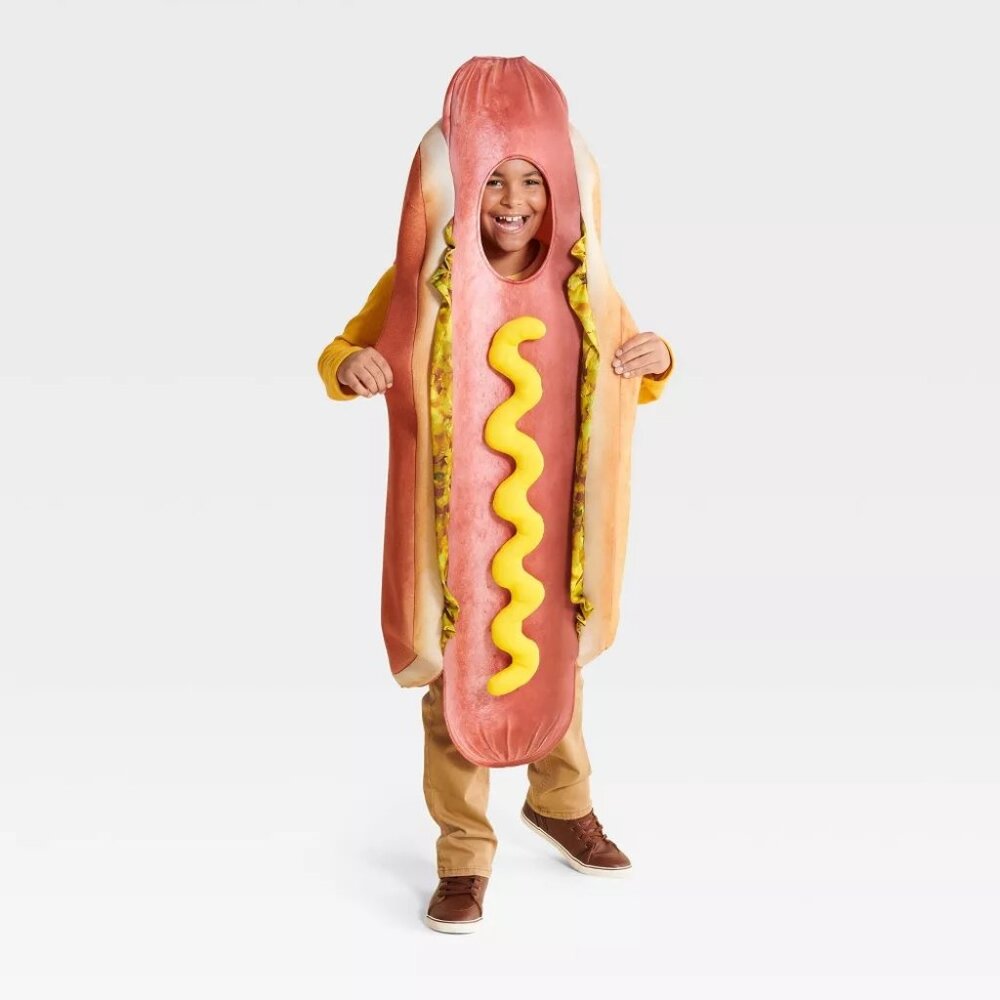 Kids Mens Womens Teens HOT DOG Weiner Bun Halloween Costume OSFM Dimensional NWT